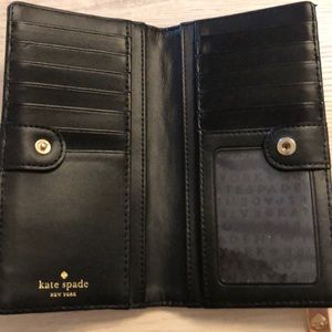 Kate Spade Slim Wallet - Black/Gold